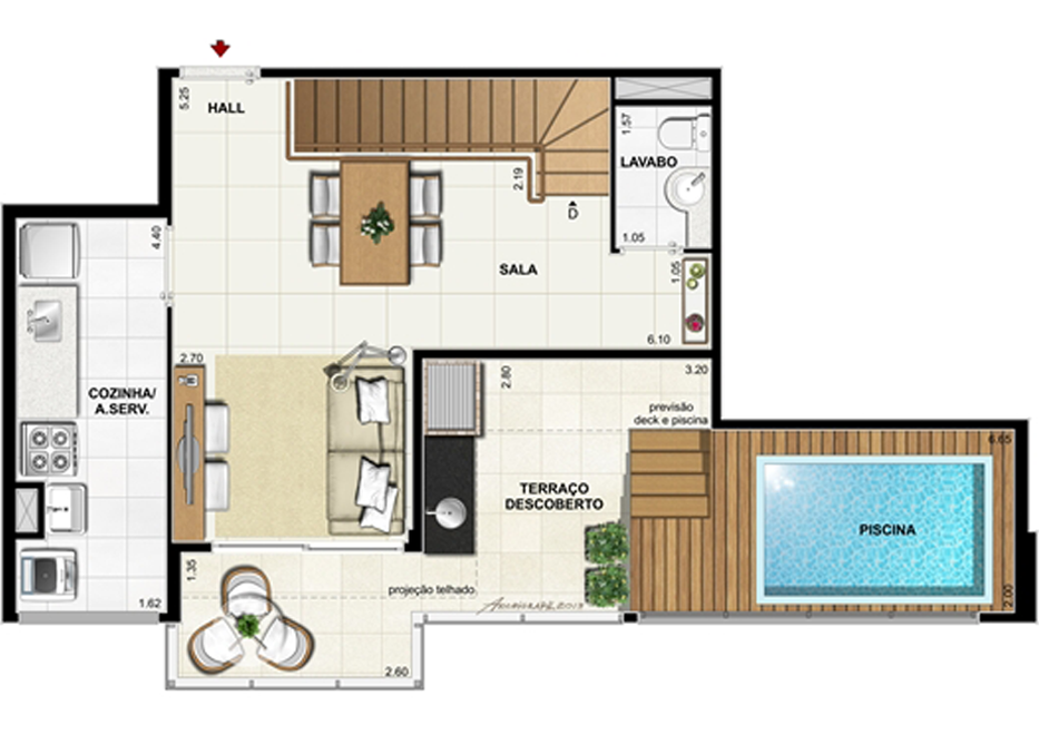 3Q - COBERTURA - 125M² E 126M² - SUP